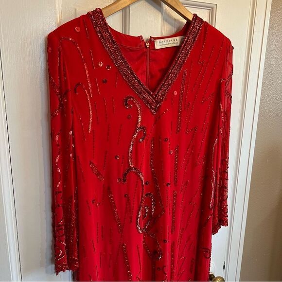 NITELINE by Della Roufogali Red Vintage Midi Length dress 6 - Picture 10 of 15